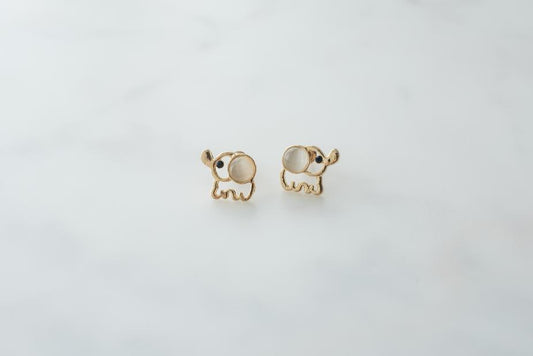 Gold Elephant Earrings - park-shop-1